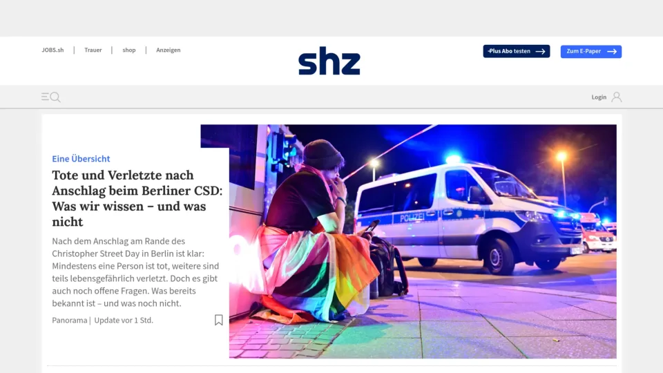 Captura de Schleswig-Holsteinischer Zeitungsverlag (shz)