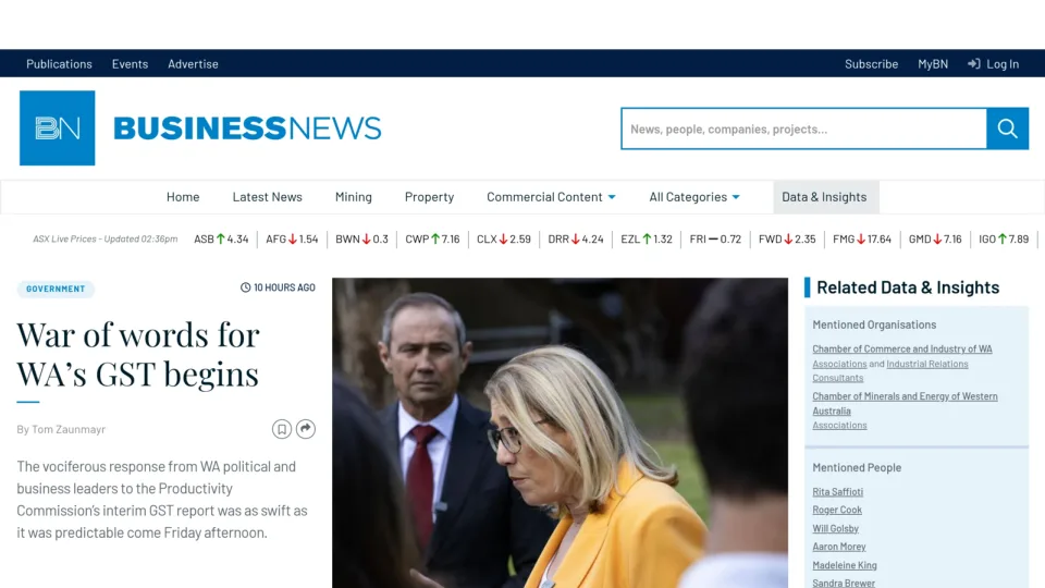 Captura de Business News
