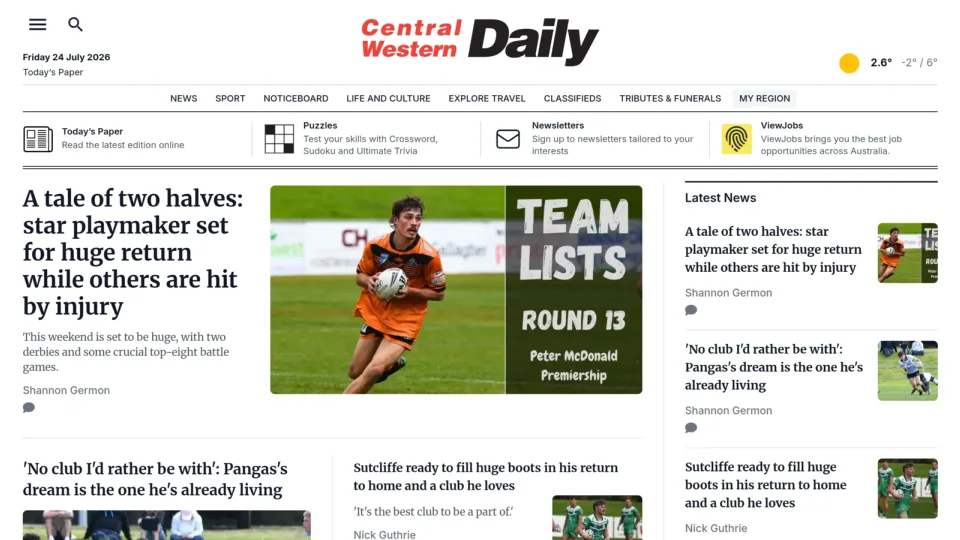 Captura de Central Western Daily