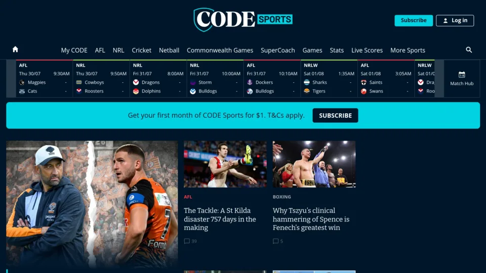 Captura de CODE Sports