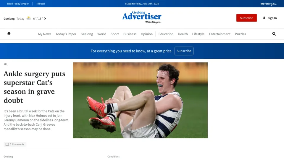 Captura de Geelong Advertiser