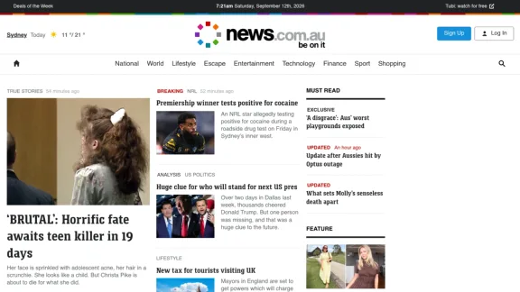 Captura de news.com.au