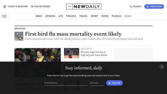 Captura de The New Daily