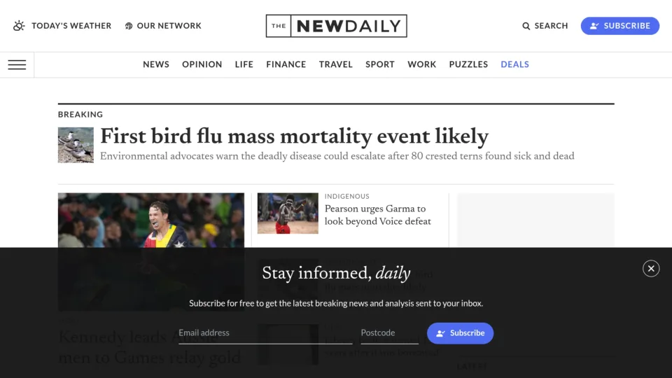 Captura de The New Daily