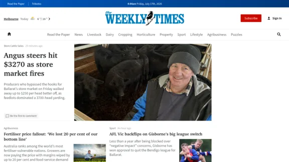 Captura de The Weekly Times