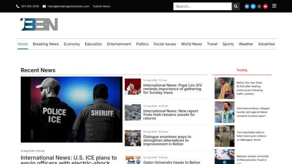 Captura de Breaking Belize News