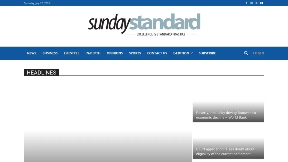 Captura de Sunday Standard