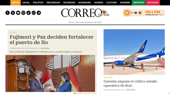 Captura de Correo del Sur