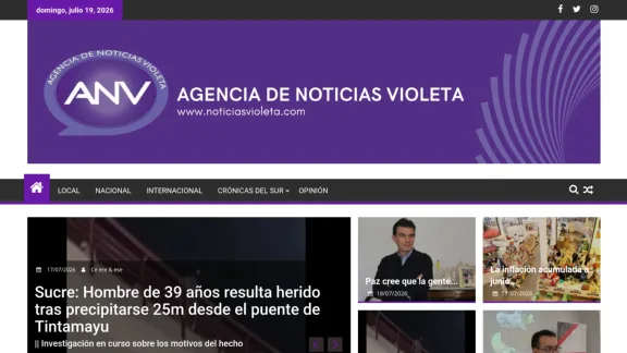 Captura de Agencia de Noticias Violeta
