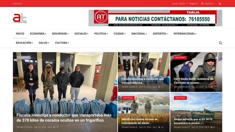 Captura de Actualizando Tarija