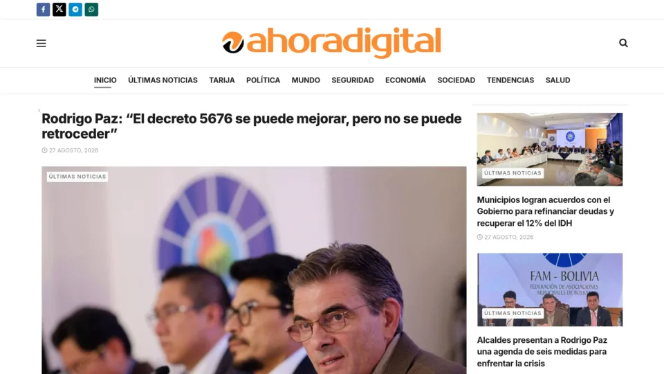 Captura de Ahora Digital