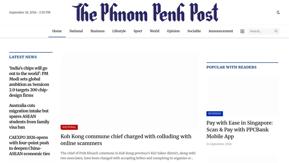 Captura de Phnom Penh Post