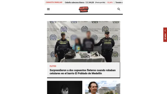 Captura de Alerta Paisa