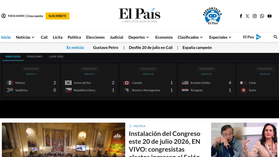 Captura de El País