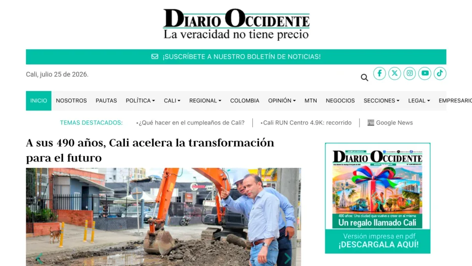 Captura de Diario Occidente