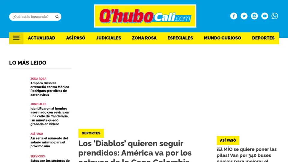 Captura de Q’hubo Cali