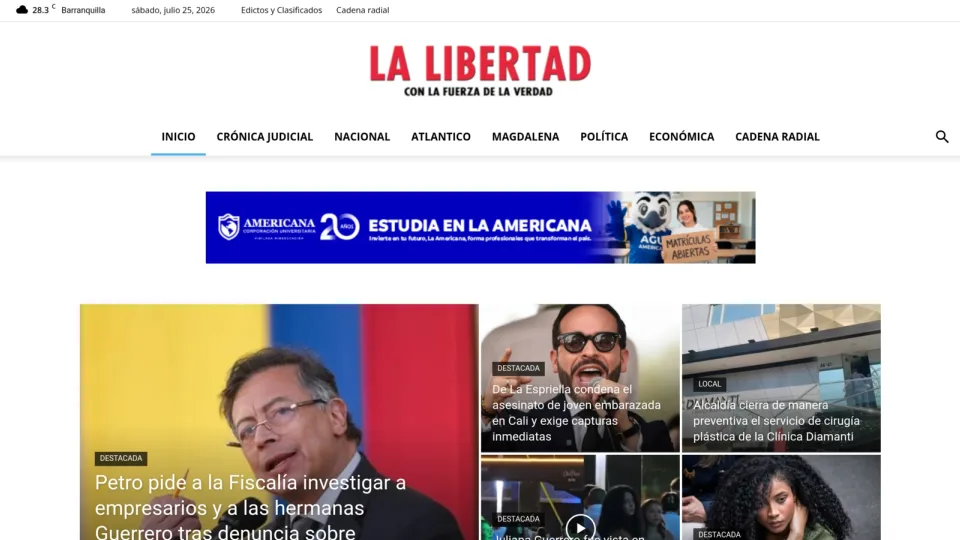 Captura de Diario La Libertad