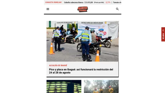Captura de Alerta Tolima