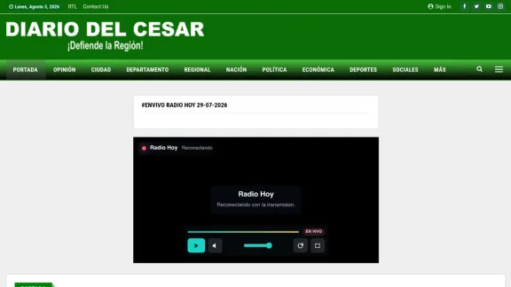 Captura de Diario del Cesar