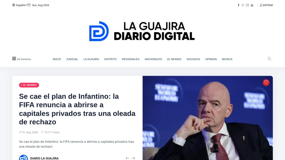 Captura de Diario La Guajira