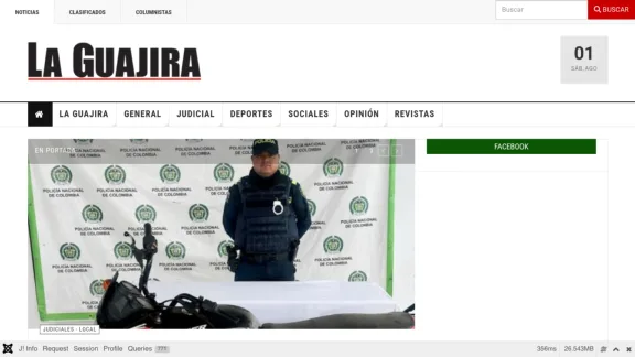 Captura de Periódico La Guajira
