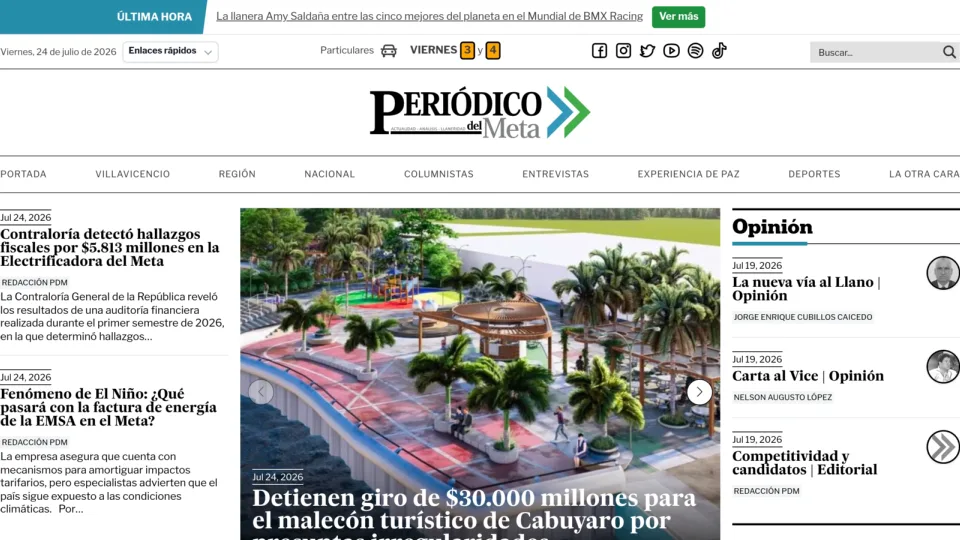Captura de Periódico del Meta