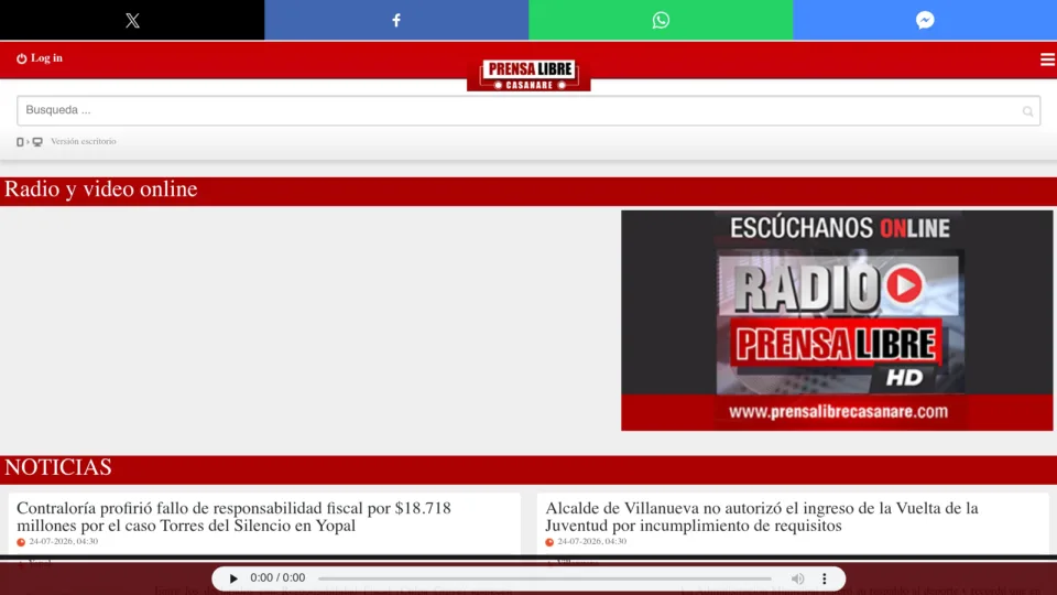 Captura de Prensa Libre Casanare