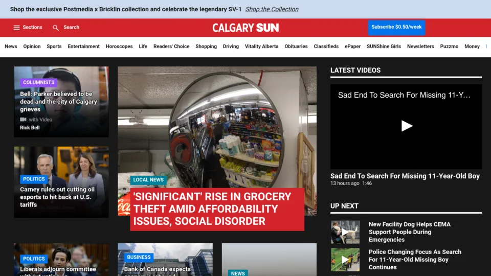 Captura de Calgary Sun