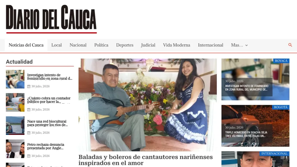 Captura de Diario del Cauca
