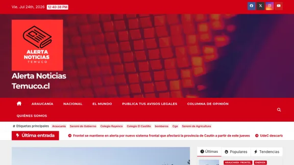 Captura de Alerta Noticias Temuco