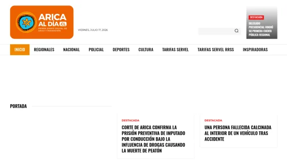 Captura de Arica al Día