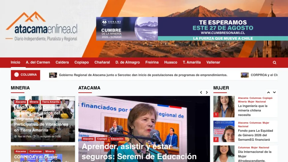 Captura de Atacama en Línea