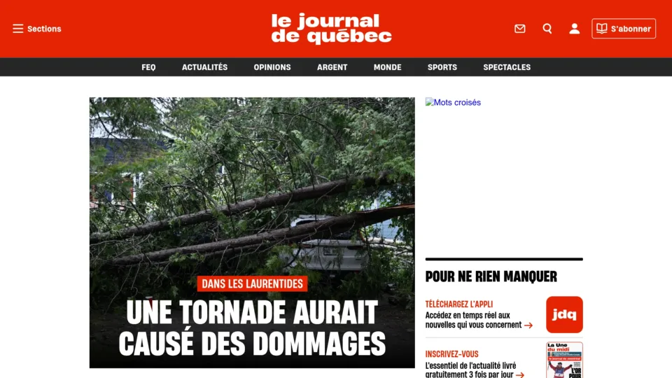 Captura de Le Journal de Québec
