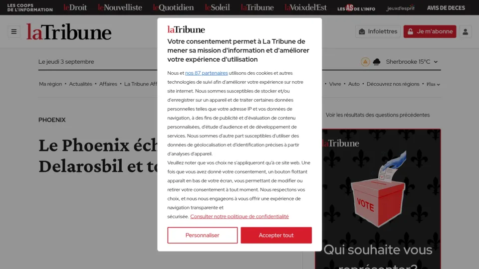 Captura de La Tribune