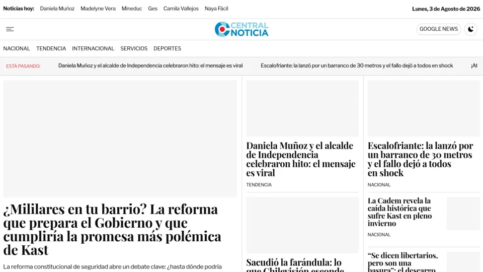 Captura de Central Noticia