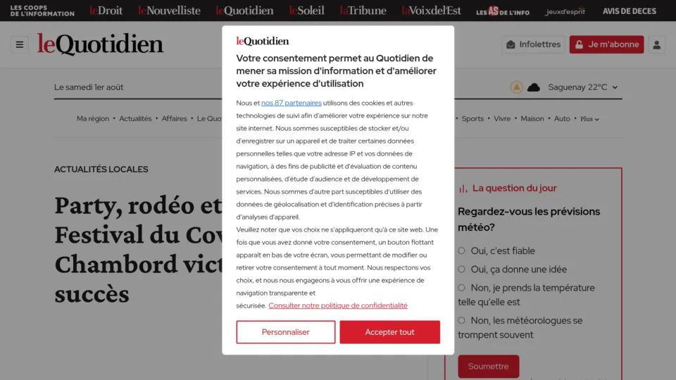 Captura de Le Quotidien