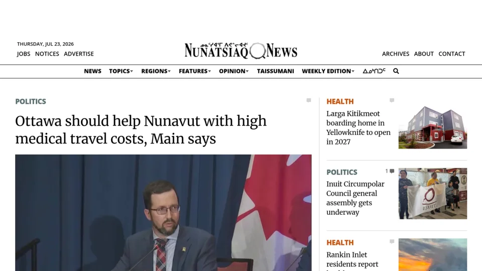 Captura de Nunatsiaq News
