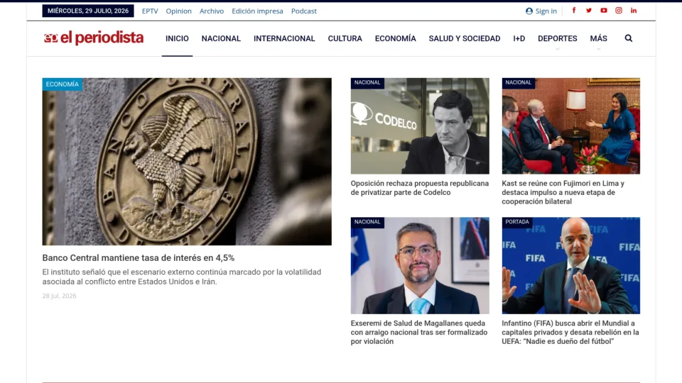Captura de El Periodista