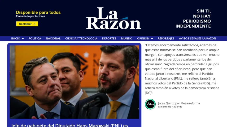 Captura de La Razón