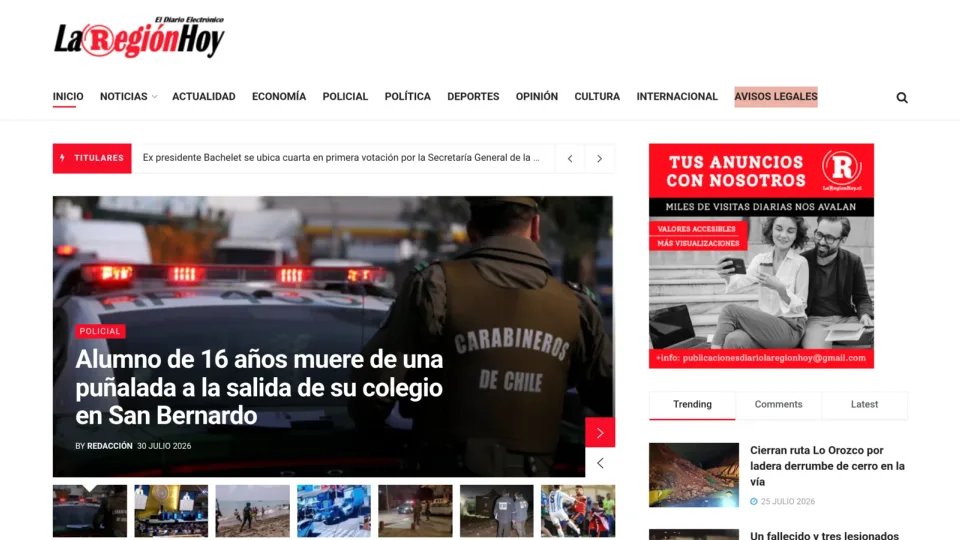 Captura de La RegiÃ³n Hoy