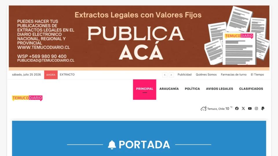 Captura de Temuco Diario
