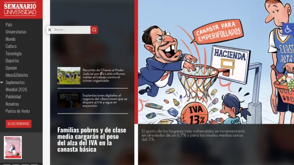 Captura de Semanario Universidad