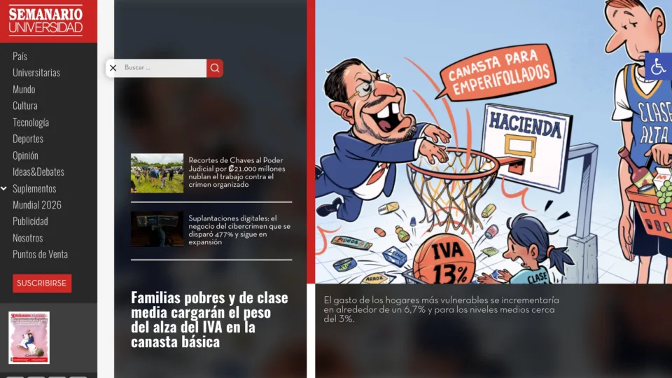 Captura de Semanario Universidad