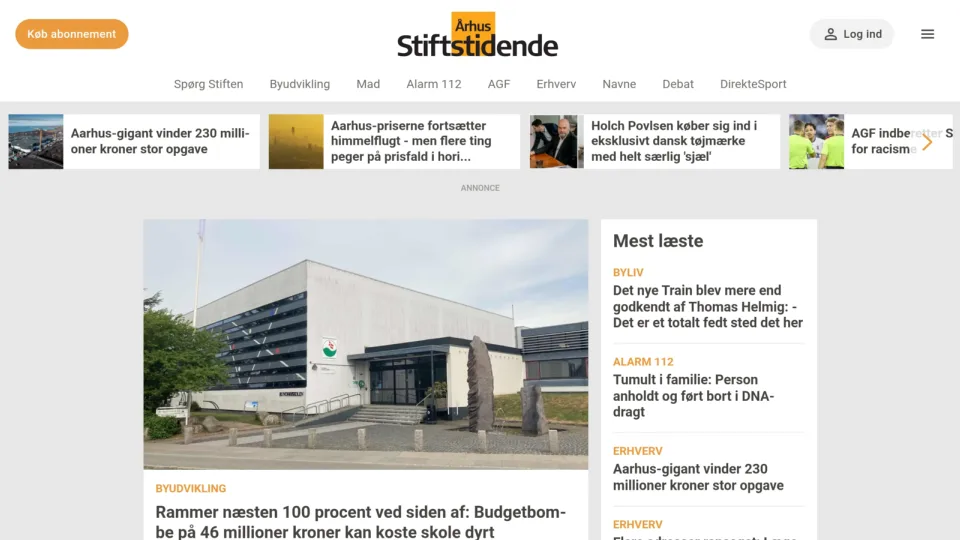 Captura de Aarhus Stiftstidende