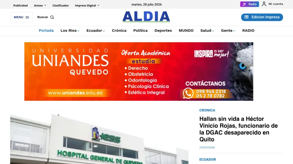 Captura de Diario ALDIA