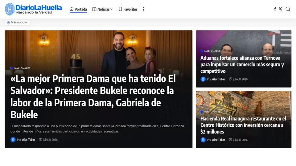 Captura de Diario La Huella