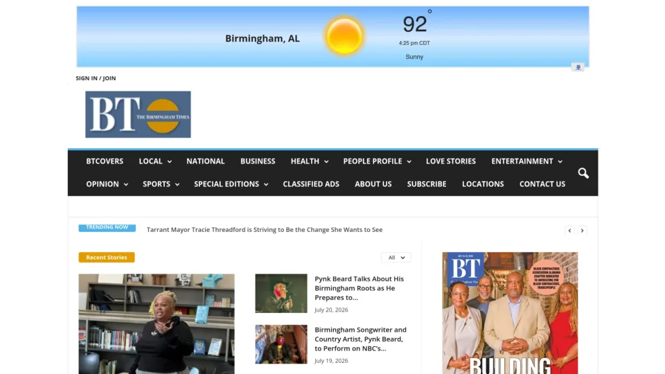 Captura de Birmingham Times