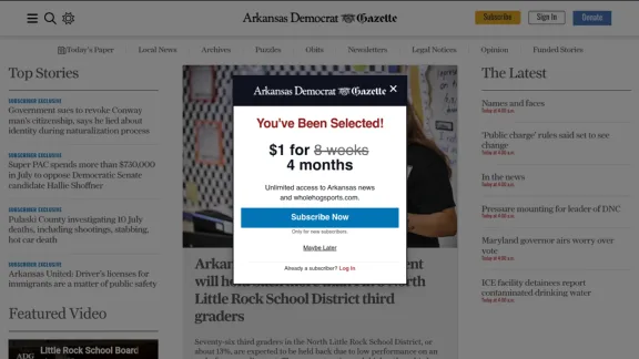 Captura de Arkansas Online