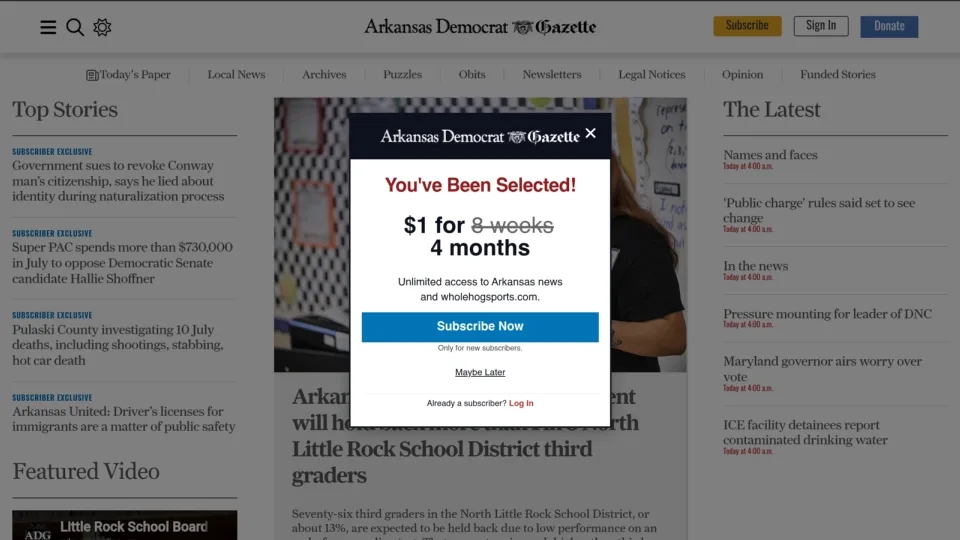 Captura de Arkansas Online