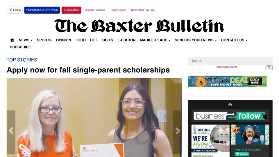 Captura de Baxter Bulletin